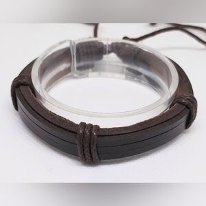 Mens Bracelet Leather Brown‎ New f20